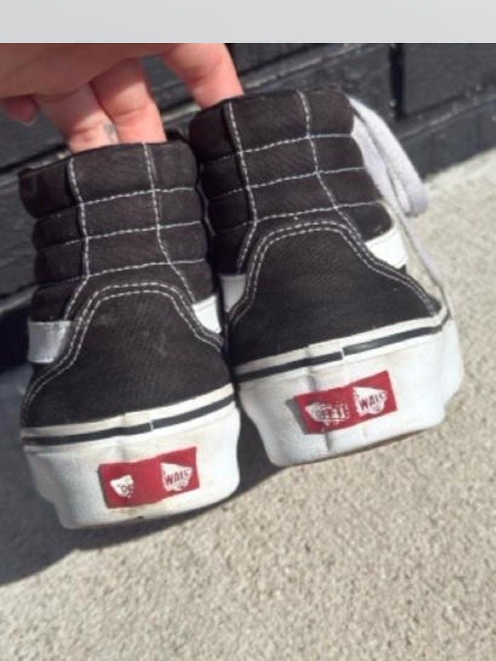 Vans Black & White High-Top Women's Sneakers - Picture 5 of 5
